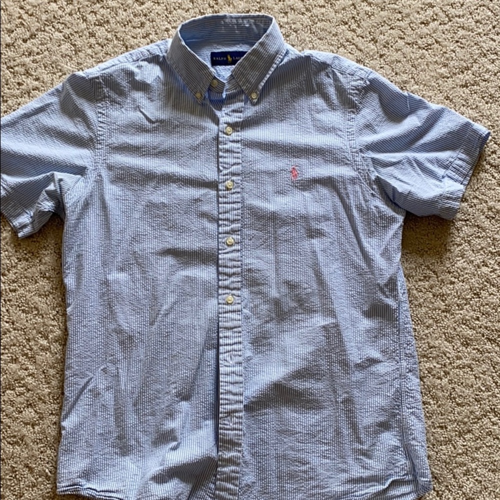 Ralph Lauren seersucker button up shirt